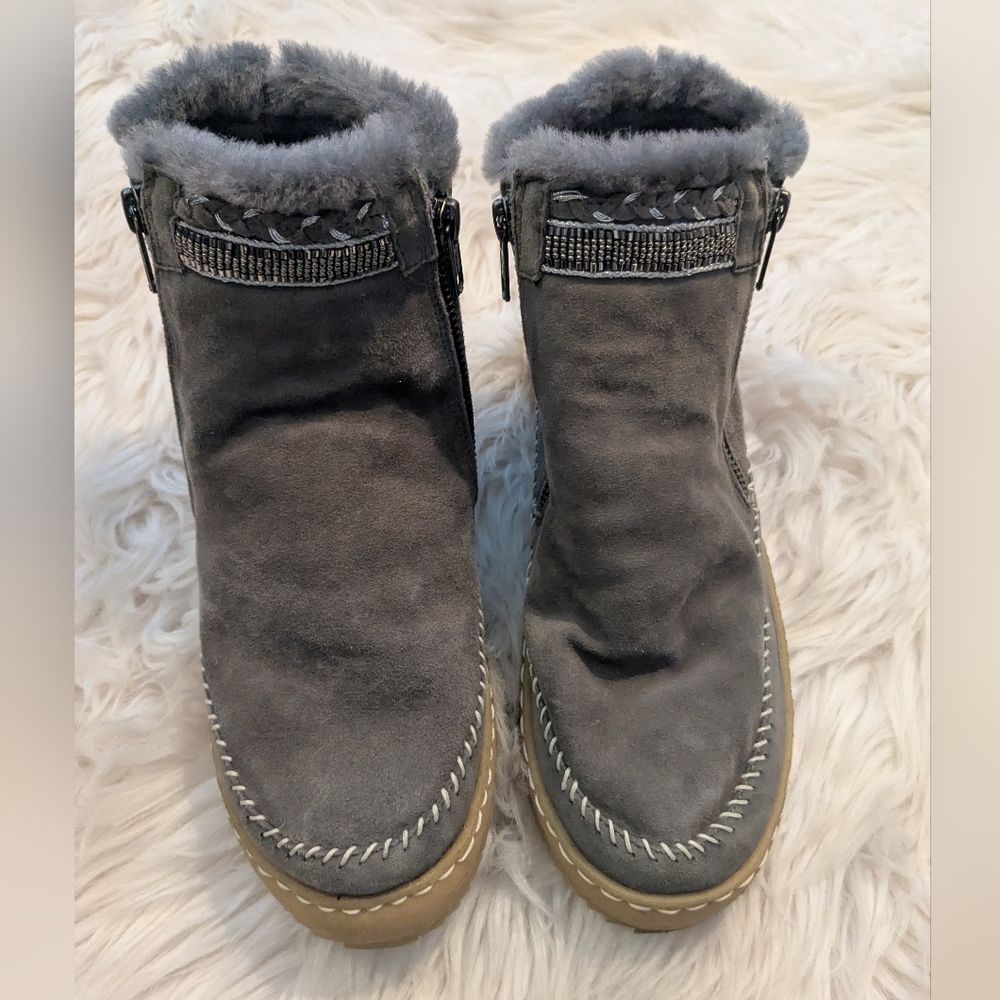 Laid Back London Setsu Crochet Winter Boots Side Zip Boots Size 8 EUR 39 - Picture 13 of 13